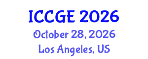 International Conference on Civil and Geological Engineering (ICCGE) October 28, 2026 - Los Angeles, United States