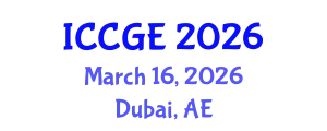 International Conference on Civil and Geological Engineering (ICCGE) March 16, 2026 - Dubai, United Arab Emirates
