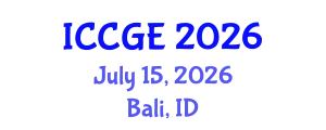 International Conference on Civil and Geological Engineering (ICCGE) July 15, 2026 - Bali, Indonesia