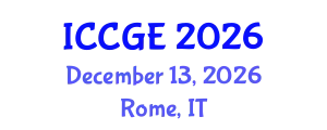 International Conference on Civil and Geological Engineering (ICCGE) December 13, 2026 - Rome, Italy