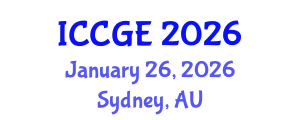 International Conference on Civil and Geological Engineering (ICCGE) January 26, 2026 - Sydney, Australia