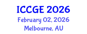 International Conference on Civil and Geological Engineering (ICCGE) February 02, 2026 - Melbourne, Australia