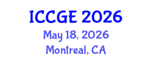 International Conference on Civil and Geological Engineering (ICCGE) May 18, 2026 - Montreal, Canada