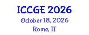 International Conference on Civil and Geological Engineering (ICCGE) October 18, 2026 - Rome, Italy