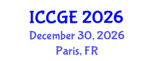 International Conference on Civil and Geological Engineering (ICCGE) December 30, 2026 - Paris, France