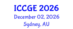 International Conference on Civil and Geological Engineering (ICCGE) December 02, 2026 - Sydney, Australia