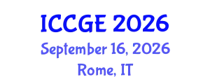 International Conference on Civil and Geological Engineering (ICCGE) September 16, 2026 - Rome, Italy