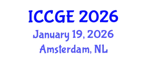 International Conference on Civil and Geological Engineering (ICCGE) January 19, 2026 - Amsterdam, Netherlands