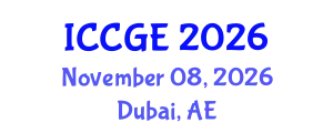 International Conference on Civil and Geological Engineering (ICCGE) November 08, 2026 - Dubai, United Arab Emirates