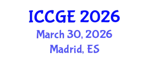 International Conference on Civil and Geological Engineering (ICCGE) March 30, 2026 - Madrid, Spain