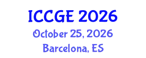 International Conference on Civil and Geological Engineering (ICCGE) October 25, 2026 - Barcelona, Spain