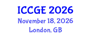 International Conference on Civil and Geological Engineering (ICCGE) November 18, 2026 - London, United Kingdom