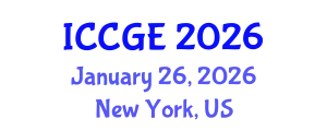 International Conference on Civil and Geological Engineering (ICCGE) January 26, 2026 - New York, United States