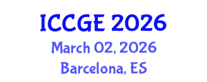 International Conference on Civil and Geological Engineering (ICCGE) March 02, 2026 - Barcelona, Spain