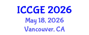 International Conference on Civil and Geological Engineering (ICCGE) May 18, 2026 - Vancouver, Canada