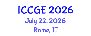 International Conference on Civil and Geological Engineering (ICCGE) July 22, 2026 - Rome, Italy
