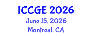 International Conference on Civil and Geological Engineering (ICCGE) June 15, 2026 - Montreal, Canada