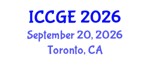 International Conference on Civil and Geological Engineering (ICCGE) September 20, 2026 - Toronto, Canada