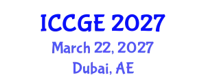 International Conference on Civil and Geological Engineering (ICCGE) March 22, 2027 - Dubai, United Arab Emirates