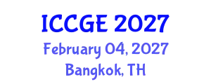 International Conference on Civil and Geological Engineering (ICCGE) February 04, 2027 - Bangkok, Thailand