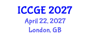 International Conference on Civil and Geological Engineering (ICCGE) April 22, 2027 - London, United Kingdom