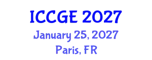 International Conference on Civil and Geological Engineering (ICCGE) January 25, 2027 - Paris, France