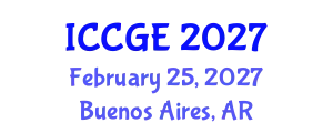 International Conference on Civil and Geological Engineering (ICCGE) February 25, 2027 - Buenos Aires, Argentina