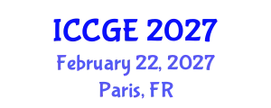 International Conference on Civil and Geological Engineering (ICCGE) February 22, 2027 - Paris, France
