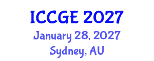 International Conference on Civil and Geological Engineering (ICCGE) January 28, 2027 - Sydney, Australia