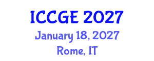 International Conference on Civil and Geological Engineering (ICCGE) January 18, 2027 - Rome, Italy