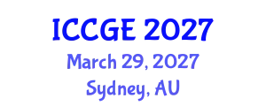 International Conference on Civil and Geological Engineering (ICCGE) March 29, 2027 - Sydney, Australia