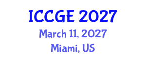 International Conference on Civil and Geological Engineering (ICCGE) March 11, 2027 - Miami, United States
