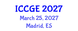 International Conference on Civil and Geological Engineering (ICCGE) March 25, 2027 - Madrid, Spain