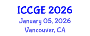 International Conference on Civil and Geological Engineering (ICCGE) January 05, 2026 - Vancouver, Canada