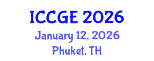 International Conference on Civil and Geological Engineering (ICCGE) January 12, 2026 - Phuket, Thailand