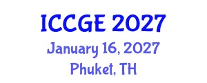 International Conference on Civil and Geological Engineering (ICCGE) January 16, 2027 - Phuket, Thailand