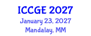 International Conference on Civil and Geological Engineering (ICCGE) January 23, 2027 - Mandalay, Myanmar