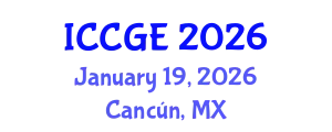 International Conference on Civil and Geological Engineering (ICCGE) January 19, 2026 - Cancún, Mexico