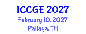 International Conference on Civil and Geological Engineering (ICCGE) February 10, 2027 - Pattaya, Thailand