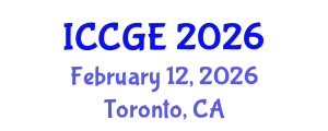 International Conference on Civil and Geological Engineering (ICCGE) February 12, 2026 - Toronto, Canada