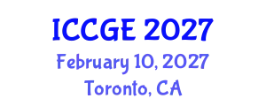 International Conference on Civil and Geological Engineering (ICCGE) February 10, 2027 - Toronto, Canada