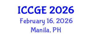 International Conference on Civil and Geological Engineering (ICCGE) February 16, 2026 - Manila, Philippines