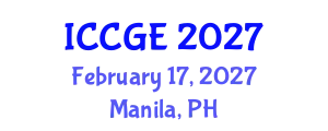 International Conference on Civil and Geological Engineering (ICCGE) February 17, 2027 - Manila, Philippines