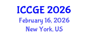 International Conference on Civil and Geological Engineering (ICCGE) February 16, 2026 - New York, United States