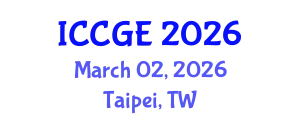 International Conference on Civil and Geological Engineering (ICCGE) March 02, 2026 - Taipei, Taiwan