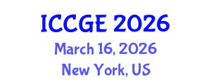 International Conference on Civil and Geological Engineering (ICCGE) March 16, 2026 - New York, United States