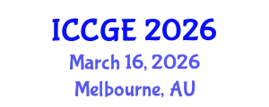 International Conference on Civil and Geological Engineering (ICCGE) March 16, 2026 - Melbourne, Australia