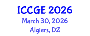 International Conference on Civil and Geological Engineering (ICCGE) March 30, 2026 - Algiers, Algeria
