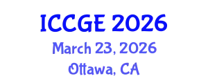 International Conference on Civil and Geological Engineering (ICCGE) March 23, 2026 - Ottawa, Canada