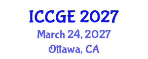 International Conference on Civil and Geological Engineering (ICCGE) March 24, 2027 - Ottawa, Canada